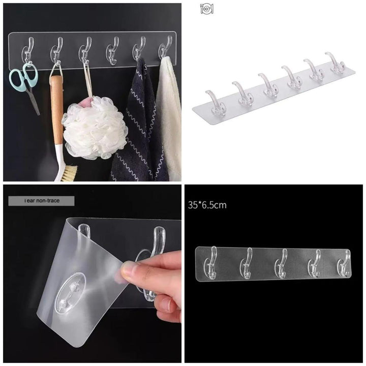 Wall Mount Hooks – 5 Pc Heavy-Duty Storage Rack