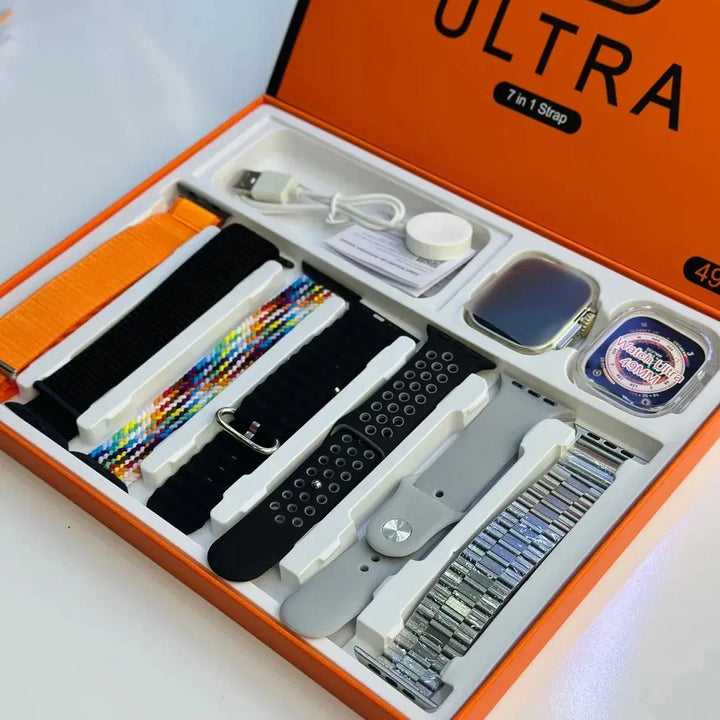Ultra Smart Watch with Multicolor Straps – Bluetooth 5.3, Fitness & Health Tracker