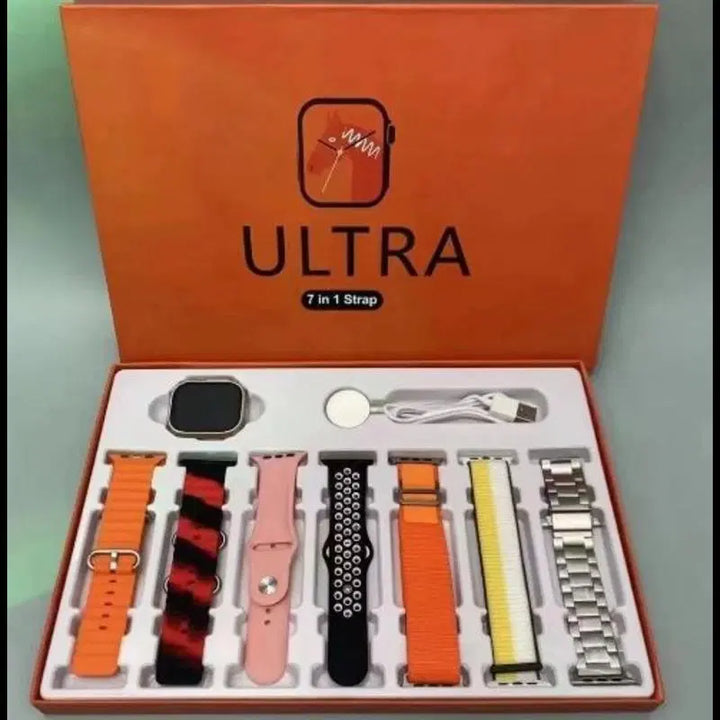 Ultra Smart Watch with Multicolor Straps – Bluetooth 5.3, Fitness & Health Tracker
